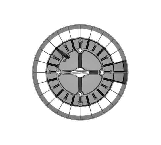 Светильник ДСП Русский Свет IB 10 S 100W W 850 BK LED Highbay D257xH111мм 100Вт 5000К IP65 подвес черный 16091023046