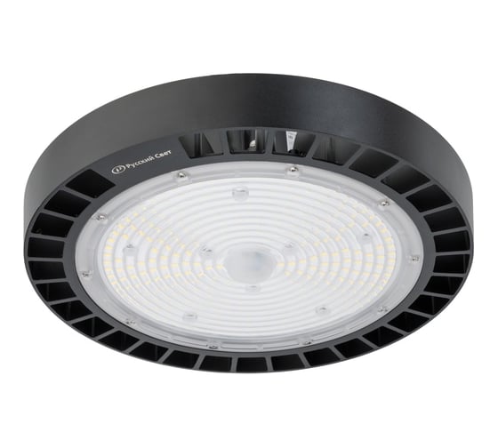 Светильник ДСП Русский Свет IB 10 S 150W M 850 BK LED Highbay D298xH112мм 150Вт 5000К IP65 подвес черный 16091023048
