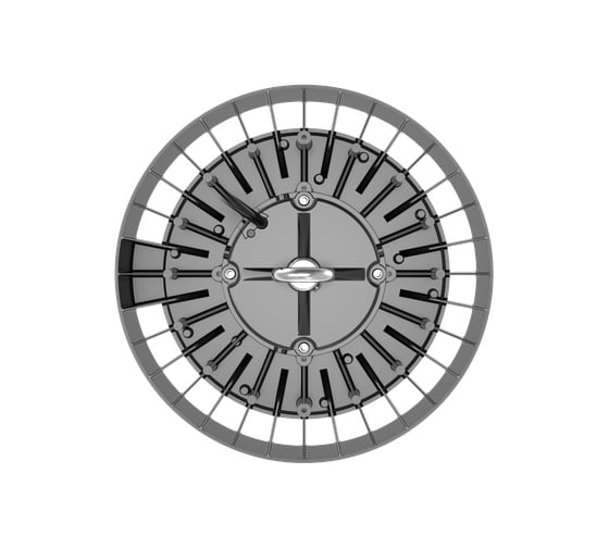 Светильник ДСП Русский Свет IB 10 S 150W M 850 BK LED Highbay D298xH112мм 150Вт 5000К IP65 подвес черный 16091023048
