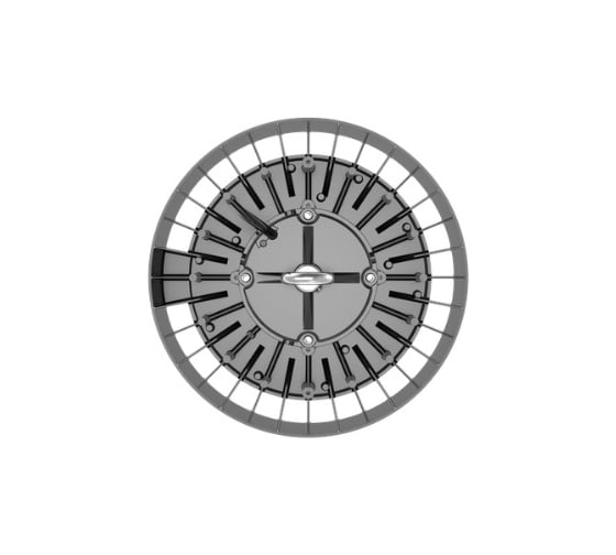 Светильник ДСП Русский Свет IB 10 S 150W VW 850 BK LED Highbay D298xH112мм 150Вт 5000К IP65 подвес черный 16091023047