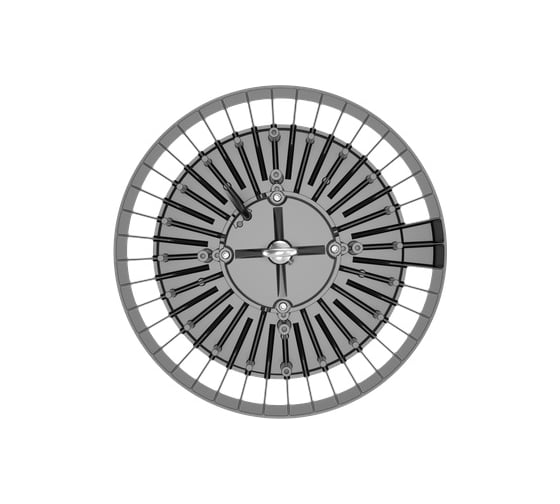 Светильник ДСП Русский Свет IB 10 S 200W VW 850 BK LED Highbay D353xH117мм 200Вт 5000К IP65 подвес черный 16091023050