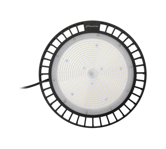 Светильник ДСП Русский Свет IB 10 S 200W W 850 BK LED Highbay D353xH117мм 200Вт 5000К IP65 подвес черный 16091023052