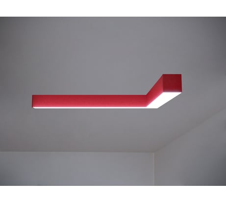 Светильник светодиодный накладной угловой N55 угловой A90 (1м_1м, 44Вт, 3000К, красный) Modaline MLN55100R23.A90