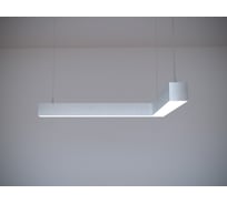 Светильник светодиодный подвесной угловой P55 угловой A90 (1м_1м, 44Вт, 4000К, матовый аллюминий) Modaline MLP55100A24.A90