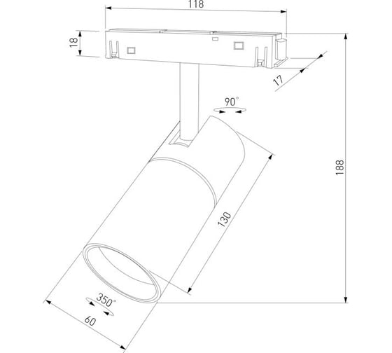 Трековый светильник Elektrostandard Slim Magnetic 13W 4000K Kars черный a069471