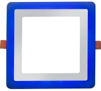 Светодиодный встраиваемый светильник LEEK квадрат, голубой цвет LE LED 2BCLS 16W 3/6K LE061300-0028
