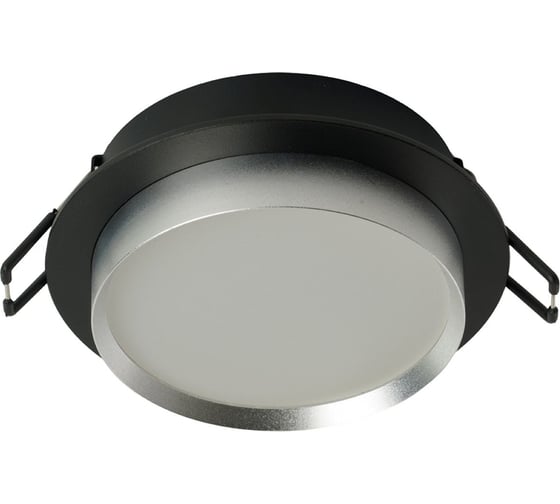 Светильник встраиваемый FERON DL507 потолочный GX53 черный + серебро круг, 51355