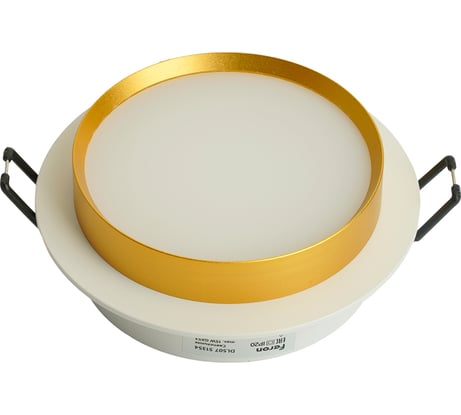 Светильник встраиваемый FERON DL507 потолочный GX53 белый + золото круг, 51354
