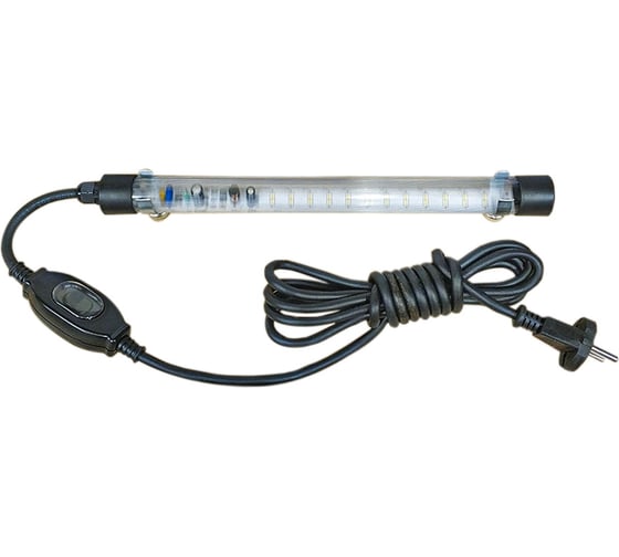 Светодиодный светильник ПРОВОДНИК для телекоммуникационных шкафов ПРОМ (220V)-1x30 IP 65 (провод 3 м с герметичным выключателем), черный 04220304PRO