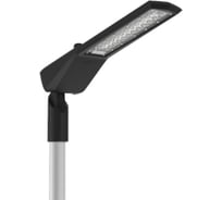 Светодиодный светильник уличный VARTON Levante M Plaza 100 Вт, кронштейн 60 мм, 4000 K, RAL9005, черный муар, DALI ZHAGA V1-S1-90760-40Y34-6610040