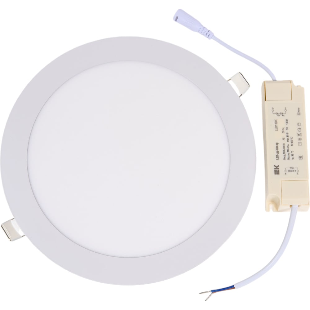 Светильник IEK ДВО 1607 белый, круг LED 18Вт 4000 IP20 LDVO0-1607-1-18 ...