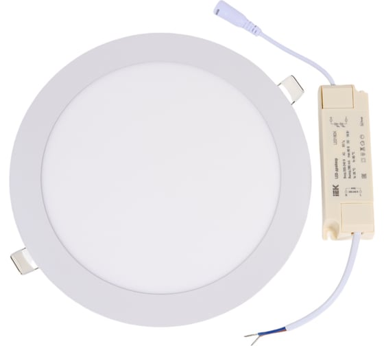 Светильник IEK ДВО 1607 белый, круг LED 18Вт 4000 IP20 LDVO0-1607-1-18-K01 1