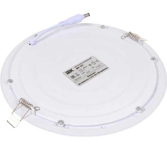 Светильник IEK ДВО 1607 белый, круг LED 18Вт 4000 IP20 LDVO0-1607-1-18-K01