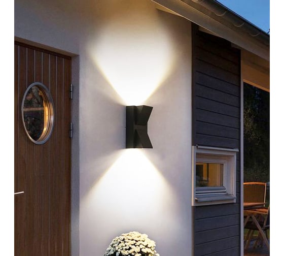 Уличный настенный светильник Reluce 86689-9.2-002KT LED2*5W BK