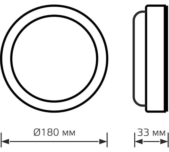 Светильник Gauss ЖКХ HALL 20W 1520lm 4000K 200-240V IP40 D180х33мм с микр. сенс LED 193411220-S