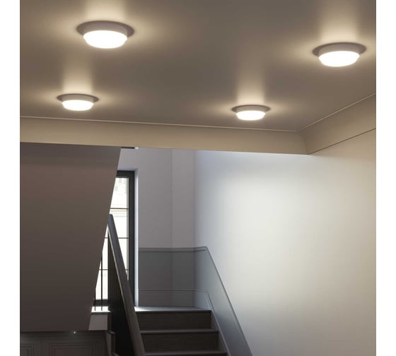 Светильник ЖКХ GAUSS HALL круг 20W 1520lm 4000K 200-240V IP40 D180х33мм белый LED 1/40 193411220