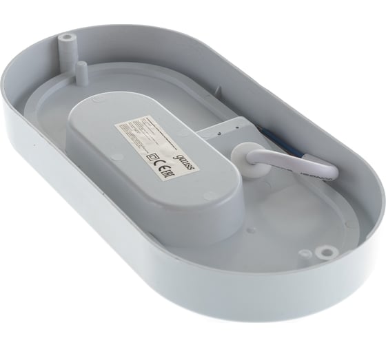Светильник ЖКХ GAUSS LITE овал 15W 1200lm 6500K 200-240V IP65 200х98х46мм белый LED 1/40 161418315