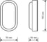Светильник ЖКХ GAUSS LITE овал 8W 680lm 4000K 200-240V IP65 160х90х46мм белый LED 1/40 161418208 3