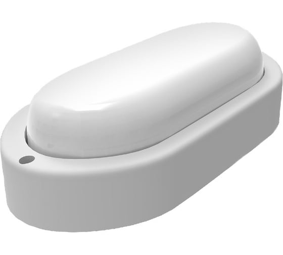 Светильник ЖКХ GAUSS LITE овал 8W 700lm 6500K 200-240V IP65 160х90х46мм белый LED 1/40 161418308 1