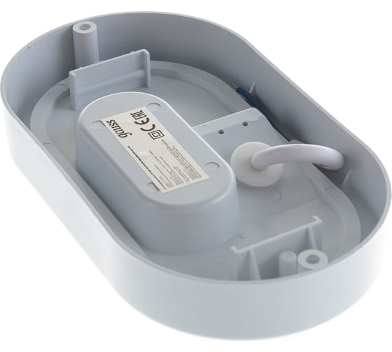 Светильник ЖКХ GAUSS LITE овал 8W 700lm 6500K 200-240V IP65 160х90х46мм белый LED 1/40 161418308