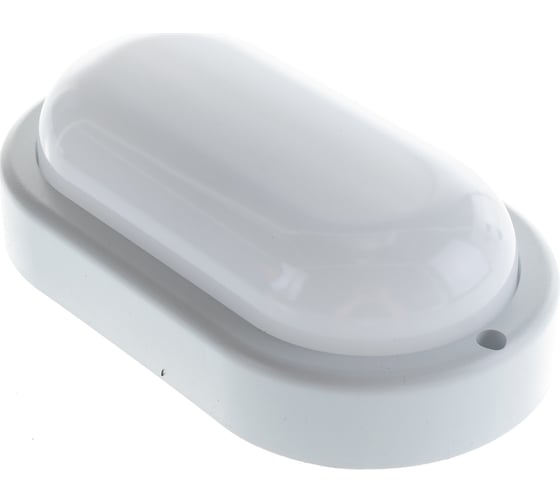 Светильник ЖКХ GAUSS LITE овал 8W 700lm 6500K 200-240V IP65 160х90х46мм белый LED 1/40 161418308