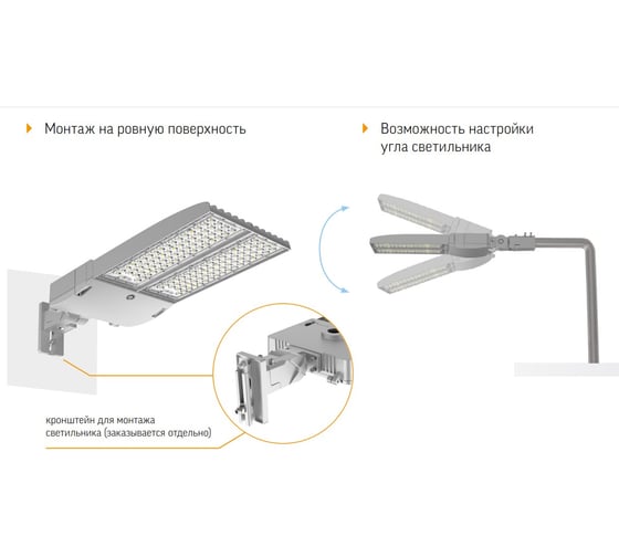 Светодиодный уличный светильник VARTON Uragan Parking 200 Вт 4000 K V1-S1-H0702-40L24-6520040