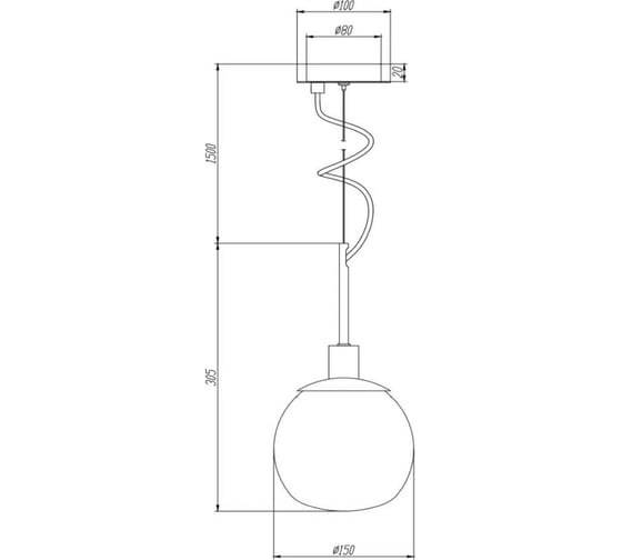 Подвесной светильник Maytoni Erich MOD221-PL-01-N