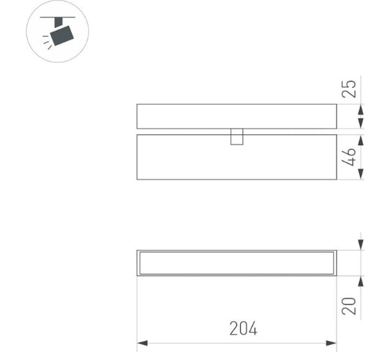 Светильник Arlight MAG-FLAT-FOLD-25-S200-6W Warm3000 1шт 050067