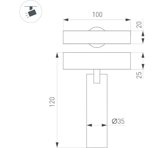 Светильник Arlight MAG-SPOT-25-R90-9W Day4000 1шт 050044