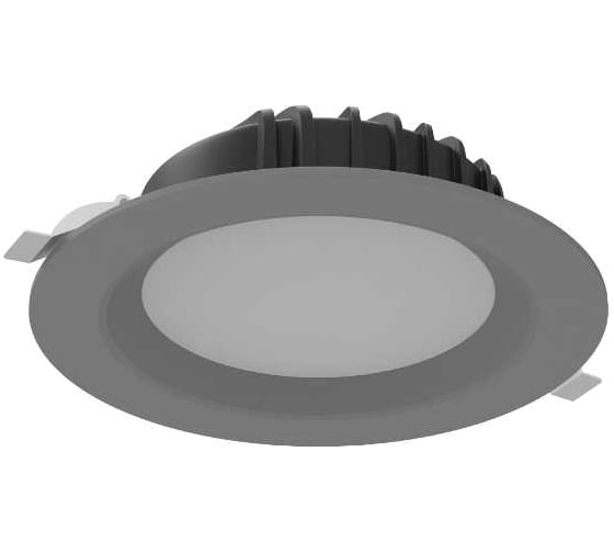 Светодиодный светильник VARTON DL-01 круглый встраиваемый 120x65 мм 11 Вт Tunable White (2700-6500 K) IP54/20 RAL7045 серый муар диммируемый по протоколу DALI V1-R0-71011-10D01-54011TW 1