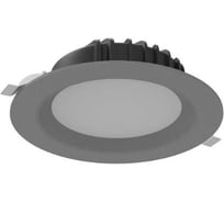 Светодиодный светильник VARTON DL-01 круглый встраиваемый 190x70 мм 16 Вт Tunable White (2700-6500 K) IP54/20 RAL7045 серый муар диммируемый по протоколу DALI V1-R0-70083-10D01-44016TW