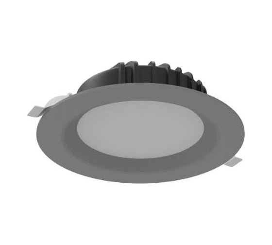 Светодиодный светильник VARTON DL-01 круглый встраиваемый 230x81 мм 40 Вт Tunable White (2700-6500 K) IP54/20 RAL7045 серый муар диммируемый по протоколу DALI V1-R0-70084-10D01-44040TW