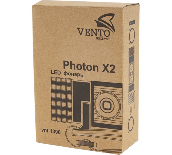Фонарь налобный светодиодный VENTO «Photon X2», vnt 1390