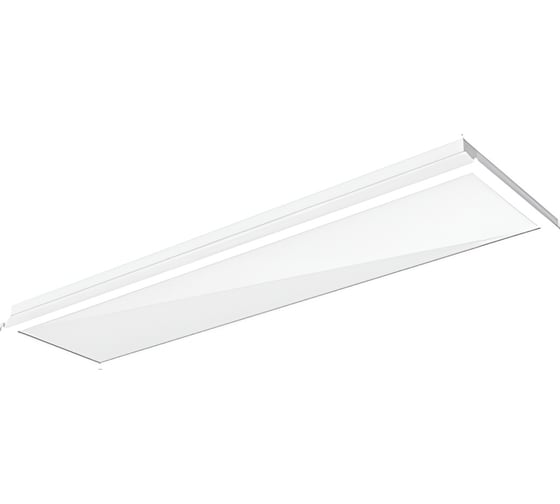 Светодиодный светильник VARTON тип кромки V-Clip 1200x300 50 Вт 4000К IP65 RAL9010 белый матовый опал ПК равномерная засветка V1-A1-07350-10Y00-6505040