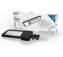 Уличный консольный светодиодный светильник Gauss IP65 100W 12000lm 5000K КСС "Ш" 629535300