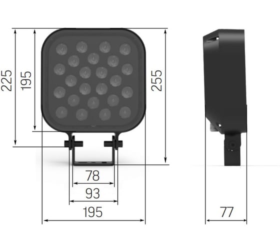 Светодиодный светильник VARTON Frieze 2.0 S 30 Вт 5000 К IP66 RAL9005 черный 60 V1-G1-92441-04L07-6603050