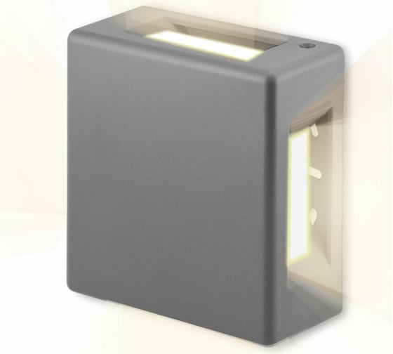 Светодиодный архитектурный светильник duwi, Nuovo LED 7W, 3000K, IP54, серый, пластик 24267 3