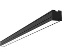 Светодиодный светильник VARTON Mercury Pro подвесной 73 Вт 3000 К 1507x65x65 мм IP54 RAL9005 черный муар с рассеивателем опал, с декоративным проводом 2 м и комплектом подвесов 2 м V1-R0-90258-30000-5407330