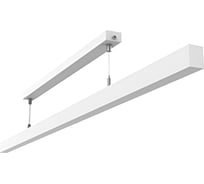 Светодиодный светильник подвесной VARTON Qubo-line 1010x30x40 мм 30 Вт 3000 К с рассеивателем опал RAL9003 белый муар V1-R0-00125-30000-4003030