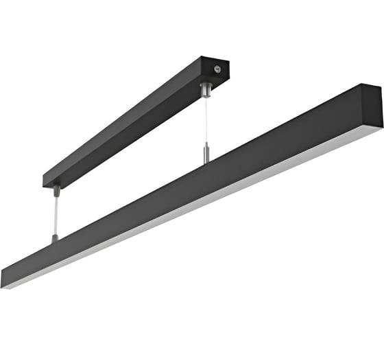 Светодиодный светильник подвесной VARTON Qubo-line 1260x20x40 мм 35 Вт 4000 К с рассеивателем опал DALI RAL9005 черный муар V1-R0-90226-30D01-4003540 1