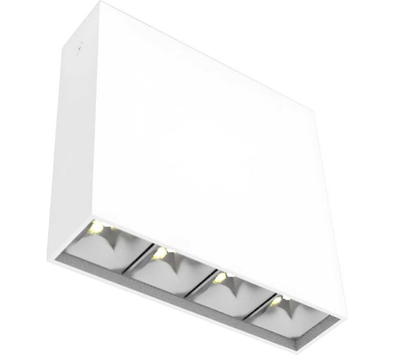 Светодиодный светильник VARTON DL-Box Reflect Multi 1x4 накладной 14 Вт 4000 К 150x40x150 мм RAL9003 белый муар кососвет V1-R0-00253-20L17-2001440 1