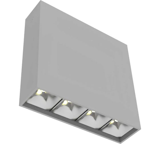 Светодиодный светильник VARTON DL-Box Reflect Multi 1x4 накладной 14 Вт 4000 К 150x40x150 мм RAL7045 серый муар 55 V1-R0-70253-20L55-2001440 1