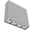 Светодиодный светильник VARTON DL-Box Reflect Multi 1x4 накладной 14 Вт 4000 К 150x40x150 мм RAL7045 серый муар 24 V1-R0-70253-20L20-2001440 1