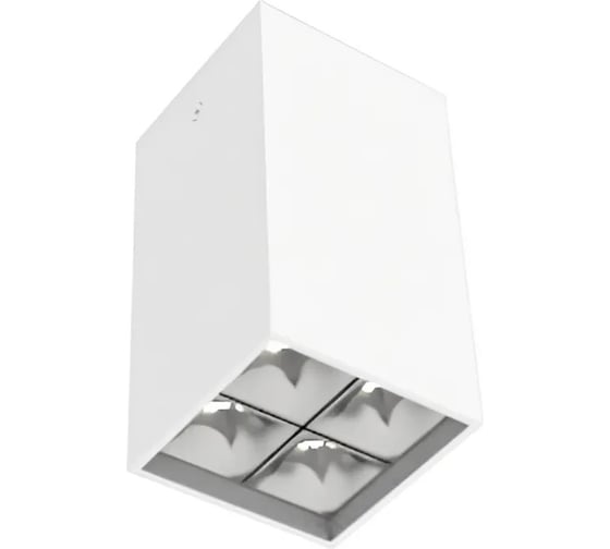 Светодиодный светильник VARTON DL-Box Reflect Multi 2x2 накладной 10 Вт 4000 К 80x80x150 мм RAL9003 белый муар 35x75 DALI V1-R0-00254-20D23-2001040 1