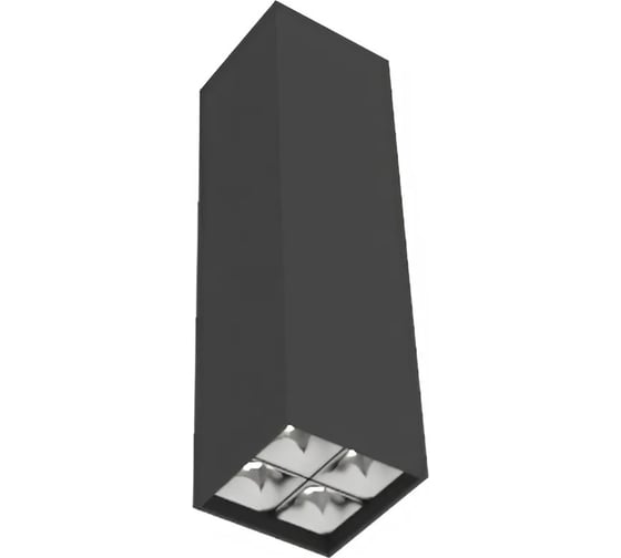 Светодиодный светильник VARTON DL-Box Reflect Multi 2x2 накладной 14 Вт 3000 К 80x80x300 мм RAL9005 черный муар 35x75 V1-R0-90255-20L23-2001430 1