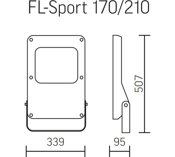 Светодиодный светильник прожектор VARTON FL-Sport 80 210 Вт 4000 K RAL7045 муар V1-P1-70591-04L41-6521040