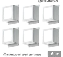 Светильник для грильято Geniled 6шт 10Вт 4000К для ячейки 75x75 мм Griliato Tetris встраиваемый 08875_4000
