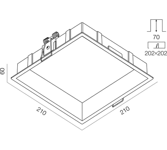 Светильник встраиваемый DREAMLED SKYCUBE R2030 WH DIM DALI