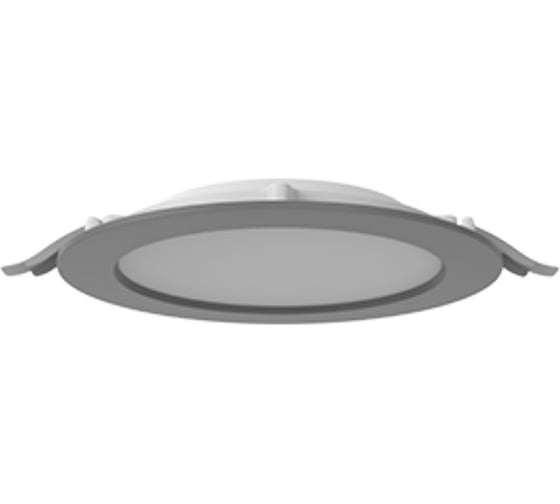 Светодиодный светильник VARTON DL-01 Slim 200 мм 40 Вт 3000 К круглый встраиваемый 221x40 мм IP65/40 RAL7045 серый муар с рассеивателем опал DALI V1-RF-70084-10D01-6504030