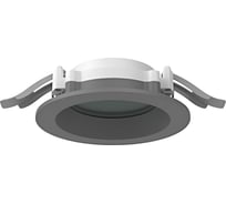 Светодиодный светильник VARTON DL-01 Pro 100 мм 13 Вт 3000 К круглый встраиваемый 120x49 мм IP65/40 RAL7045 серый муар с защитным силикатным стеклом DALI V1-RF-70111-GLD01-6501330